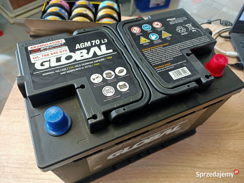 Akumulator Global AGM STARTSTOP 70Ah 760A osobowe Grudziądz