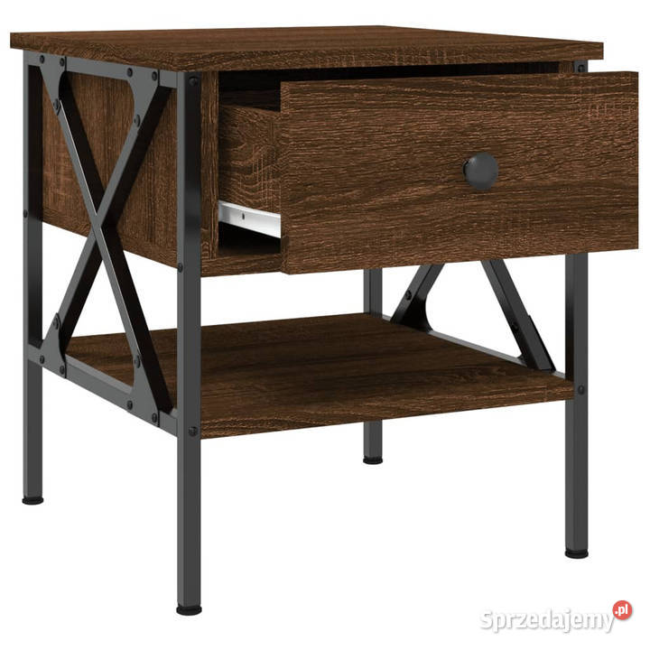 Stoliki nocne 2 brązowy dąb 40x42x45 WM825962 mazowieckie Warszawa