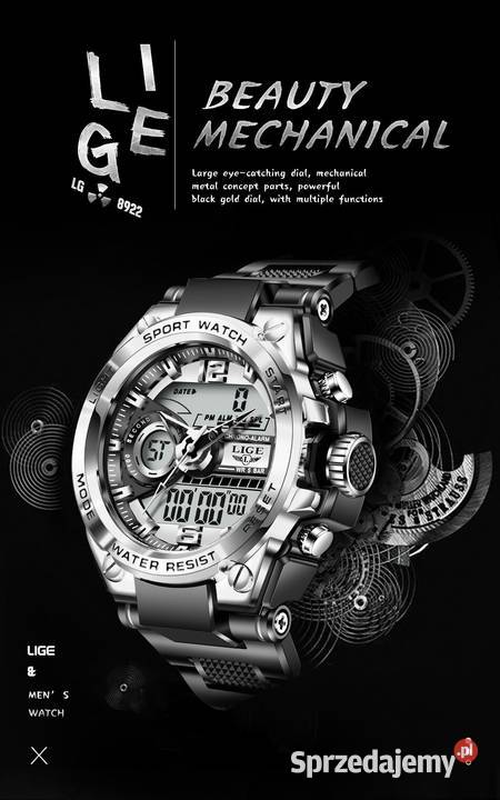 Zegarek męski cyfrowy sportowy stoper LED Gorzów Wielkopolski