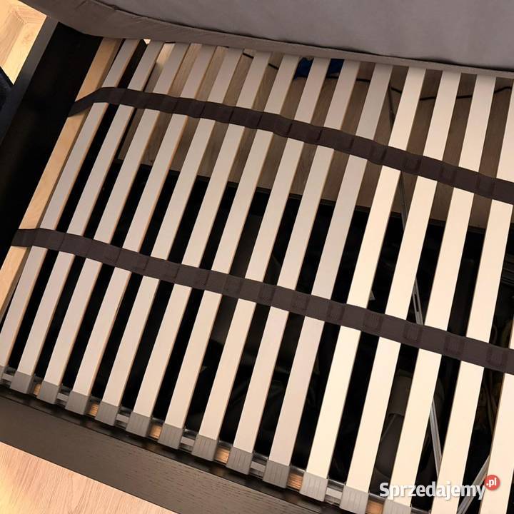 Łóżko MALM czarne ikea rama 2 pojemniki stelaż dolnośląskie
