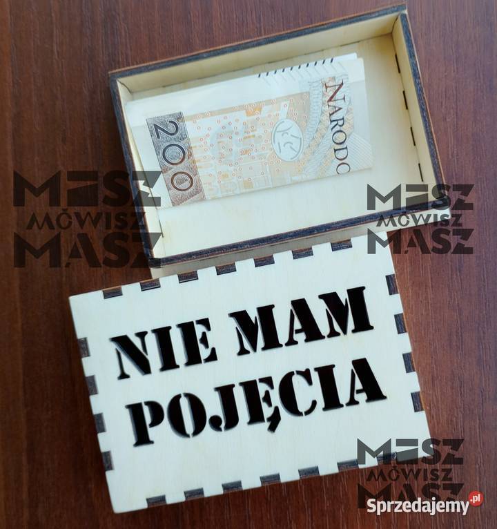 Pudełko na pieniądze kasę hajs Mikołaja urodziny Racot