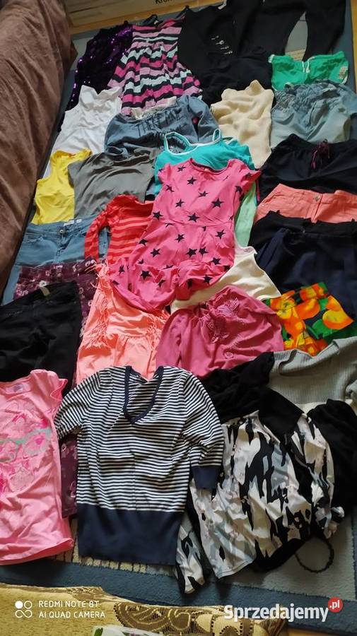 ubrania dziewczęce paka ubrań noworodka do 164 Poznań