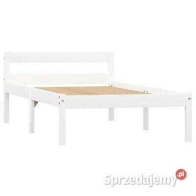 vidaXL Rama łóżka biała lite drewno mazowieckie Warszawa