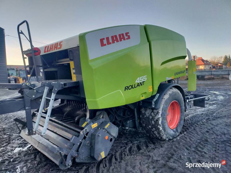 Prasoowijarka Claas Uniwrap 455 z MPS nie McHale nieuszkodzony łódzkie Piotrków Trybunalski