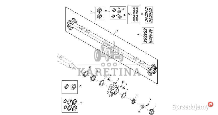 John Deere 960 Śruba DC214655 Rama pokrywy róźne Jastrzębniki