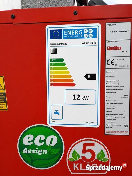Kocioł piec co węgiel drewno 12kW do 110m2 5