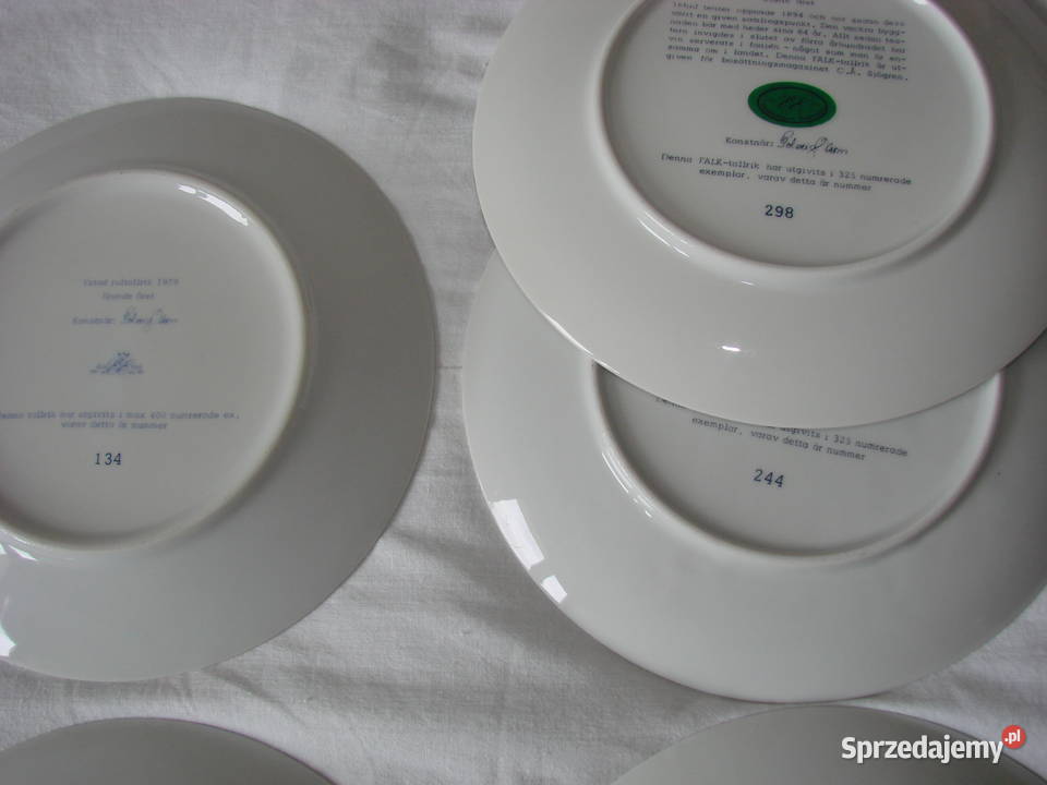 Elgporslin Sweden kobaltowe talerze świąteczne sprzedam