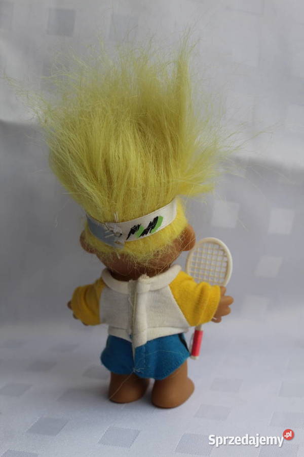 Troll Russ Żółte Tenisista Kort Rakieta Figurka Bielsko-Biała