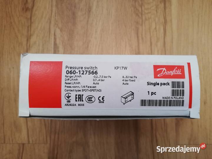 Presostat podwójny DANFOSS KP17W 060127566 Chojnice
