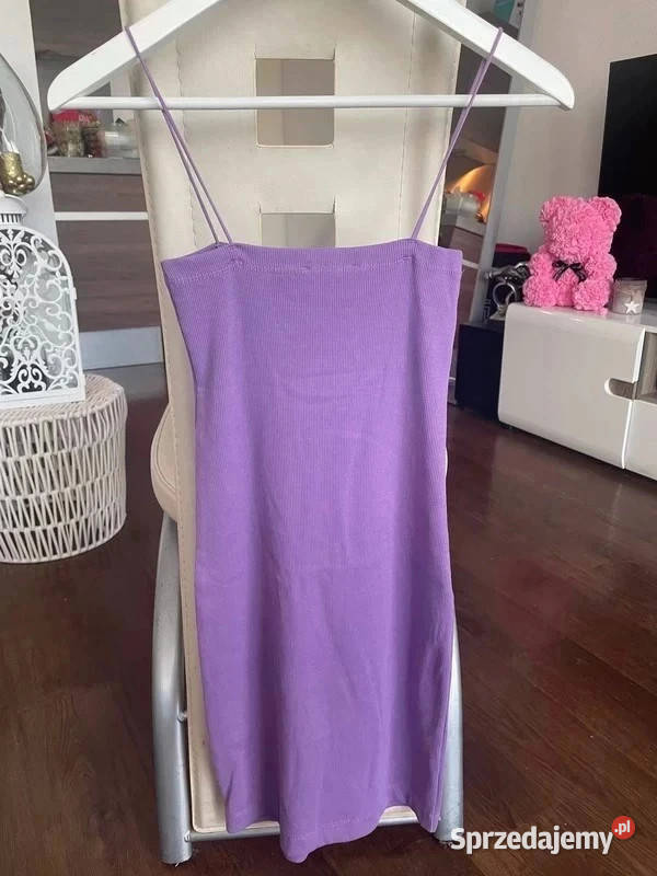 Nowa sukienka fioletowa dopasowana M lato sexy Spódnice i sukienki