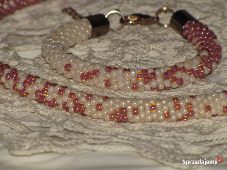 Komplet koralikowy rękodzieło sprzedam