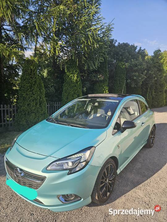 Opel Corsa E 14 turbo benzyna panorama dach full 100KM śląskie Myszków