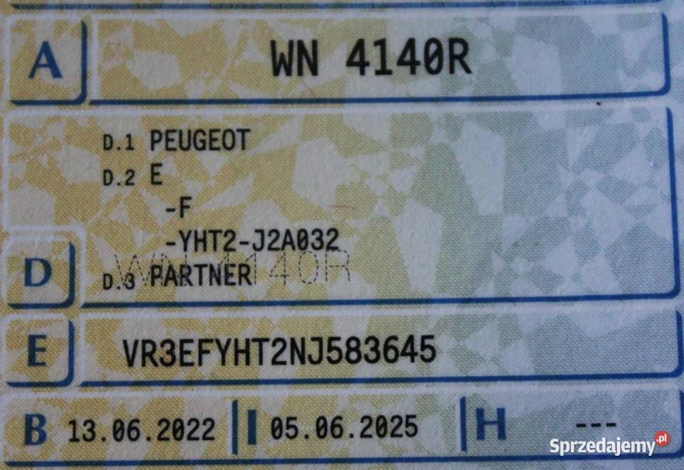 Peugeot Partner Premium L2 15 BlueHDI 102 Sokołów sprzedam