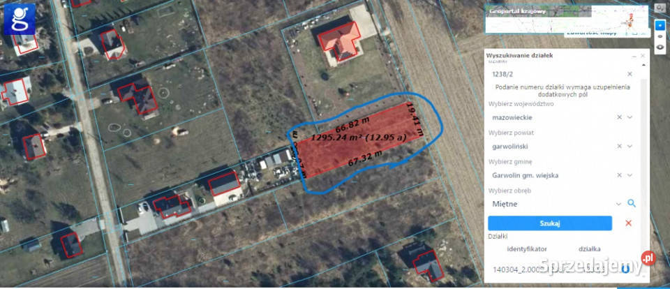 Działka budowlana Miętne pow garwoliński