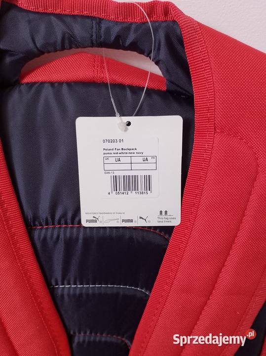 Plecak Puma Polska białoczerwony nowy z metką Ostrołęka