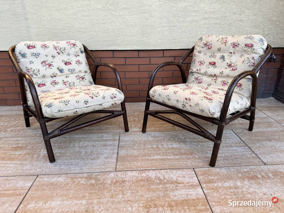 Fotel rattanowy fotelik wiklinowy krzesło na