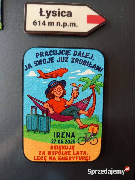 Magnes emerytalny personalizowany prezent Bełchatów