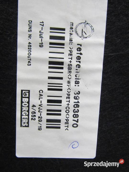 DYWAN WYKŁADZINA PODŁOGA BAGAŻNIKA TYLNA TYŁ