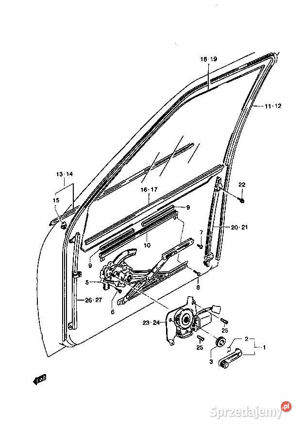 DAEWOO TICO Matiz USZCZELKA PROWADNICY SZYBY zachodniopomorskie Szczecin