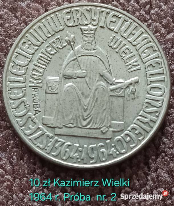 10 Kazimierz Wielki 1964 r Próba 2 Numizmatyka Konin