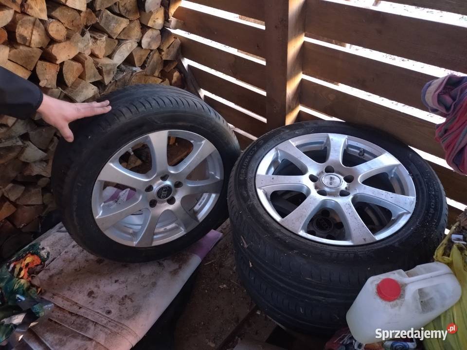 Alufelgi 17 z oponami Audi VW 5x112 mazowieckie Ostrów Mazowiecka