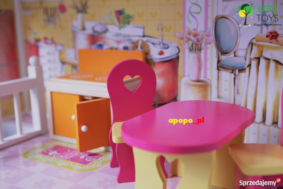 Ogromny drewniany domek lalek BARBIE Warszawa
