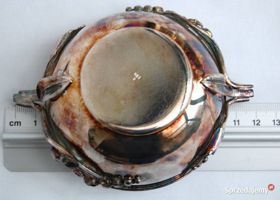 Posrebrzana cukiernica platerowana srebrem Lublin