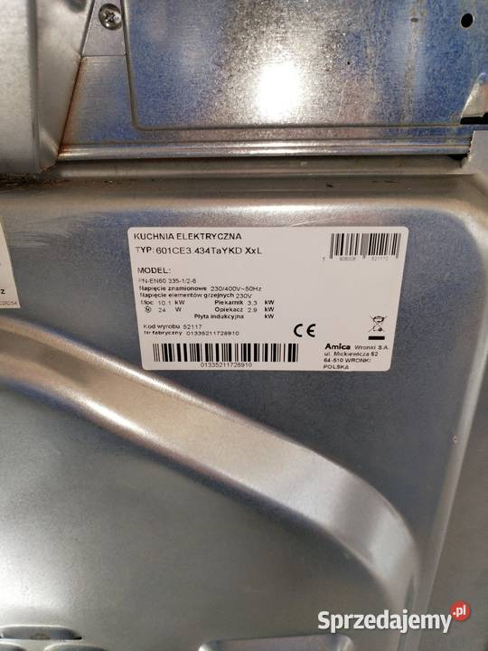 Kuchenka elektryczna amika 60cm Rzeszów sprzedam