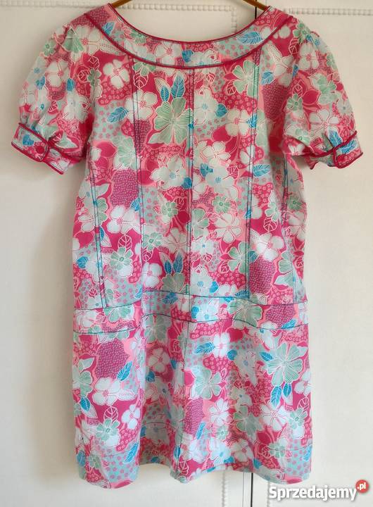 Piękna letnia tunika M 38 L 40 kwiaty wzór Szczecin sprzedam