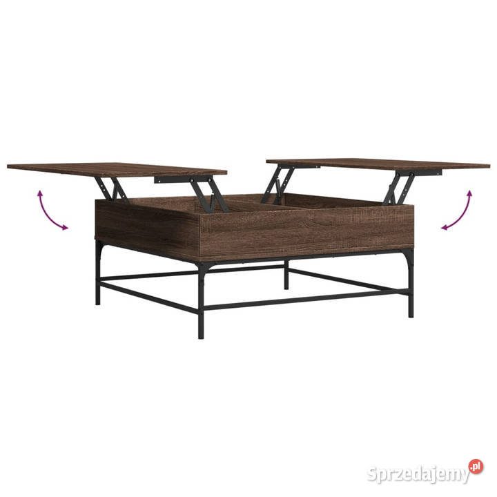 Stolik kawowy brązowy dąb 95x95x45 WM3217068 Warszawa