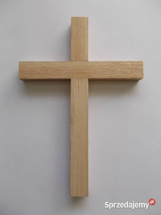 Drewniany duży dębowy krzyż na ścianę 20x14 śląskie Ruda Śląska