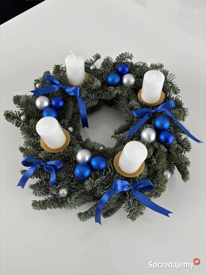 Wianek adwentowo świąteczny żywa choina Tychy