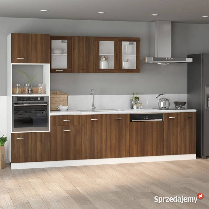 Szafka na mikrofalówkę brązowy dąb 60x57x207 Warszawa
