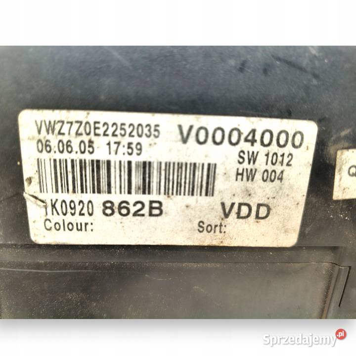 LICZNIK ZEGARY 1K0920862B VW Golf V 19 20 TDI