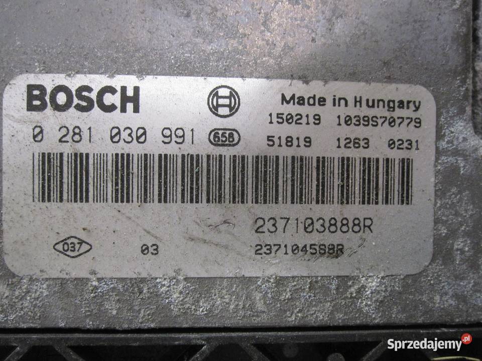RENAULT TRAFIC III 15r moduł ECU 0281030991 świętokrzyskie Kielce