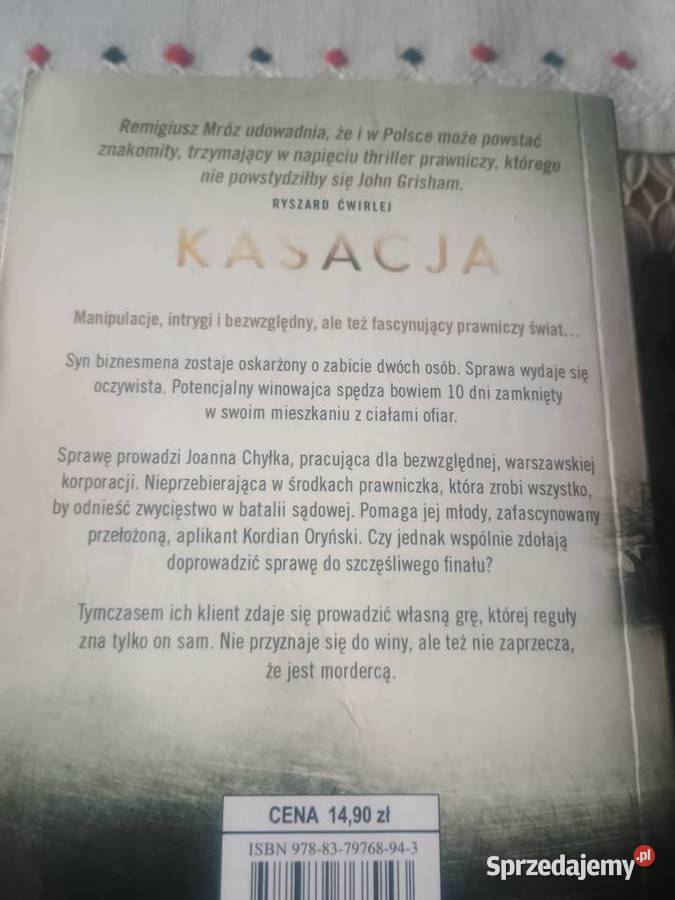 Remigiusz Mróz Kasacja Kazimierza Wielka sprzedam