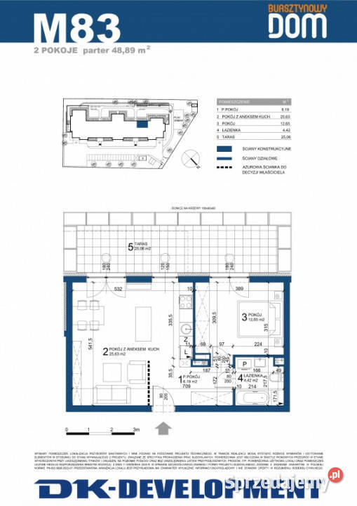 Mieszkanie 4889 m2 taras 2506 m2 widok na zieleń Kraków