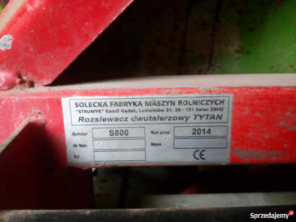 Rozsiewacz Strumyk 800l podlaskie