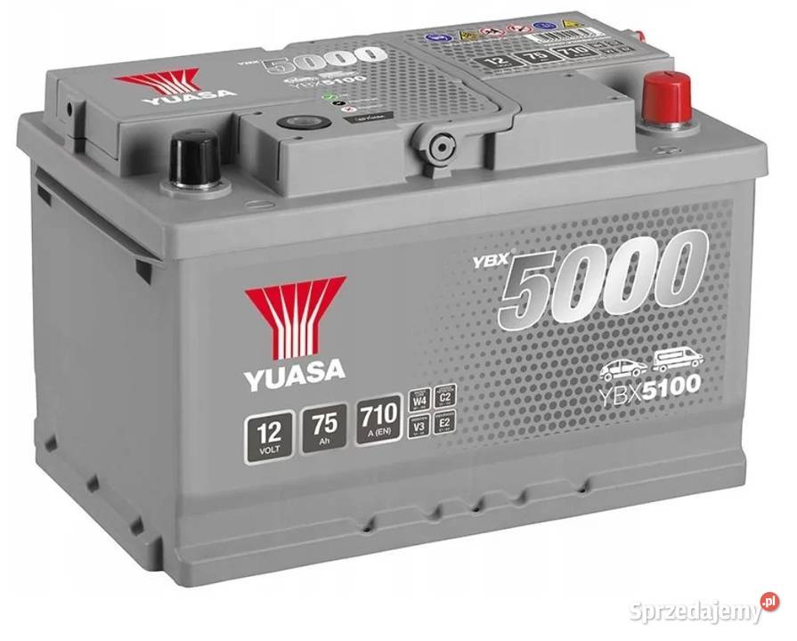 Akumulator Yuasa Silver 12V 75Ah 710A EN Prawy osobowe Gdynia