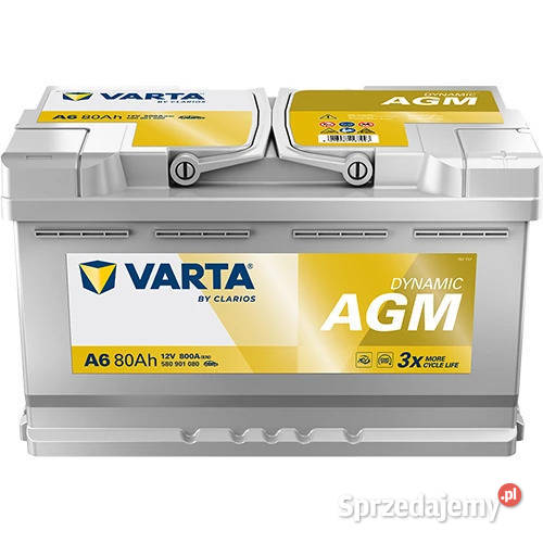 Akumulator 80Ah 800A VARTA Silver Dynamic AGM Akumulatory mazowieckie Warszawa