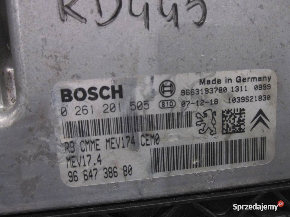 PEUGEOT 308 I 16VTI komputer sterownik silnika Komputery Kielce