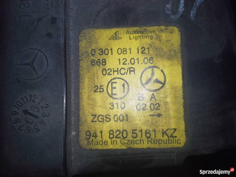 REFLEKTOR LEWY ATEGO ACTROS 0301081115 śląskie Kłobuck