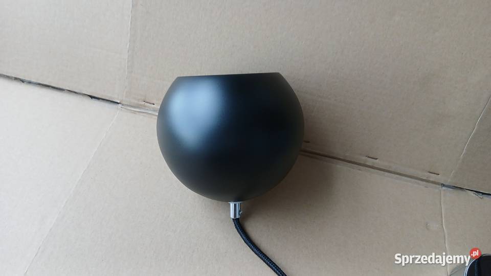 Lampa Wisząca Kulka Kula 15 Czarny Mat Szkło