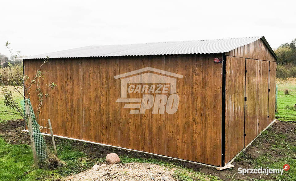 Garaz blaszany 6x6 2x Brama drewnopodobny GP115 świętokrzyskie Kielce sprzedam