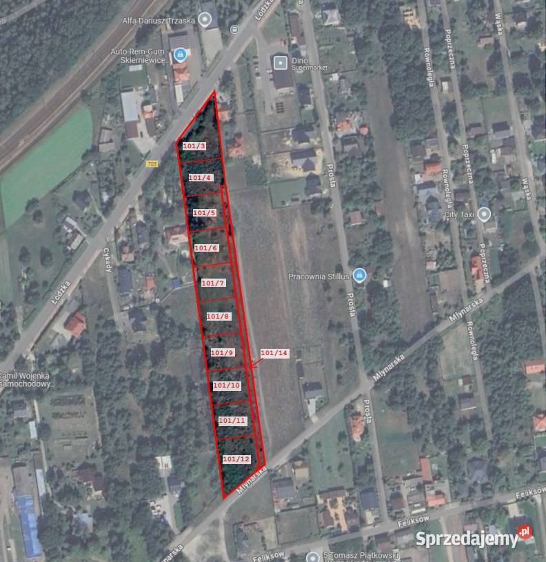 Działki budowlane usługowe inwestycyjne Skierniewice