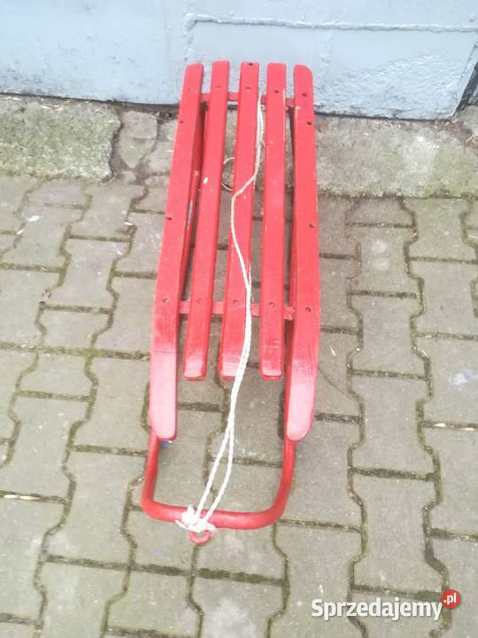 Duże i mocne sanki metalowe ze sznurkiem śląskie