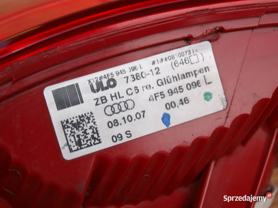 Audi A6 lampa prawa tył sedan 2004 2008r europa Kalisz