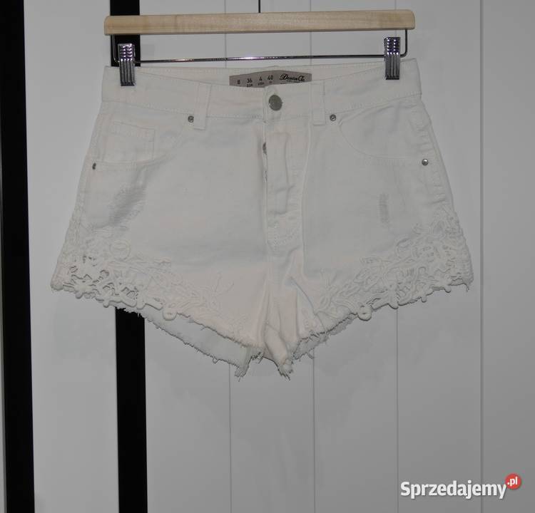 Denim Co spodenki hafty przetarcia 36 S Spodnie Wrocław sprzedam