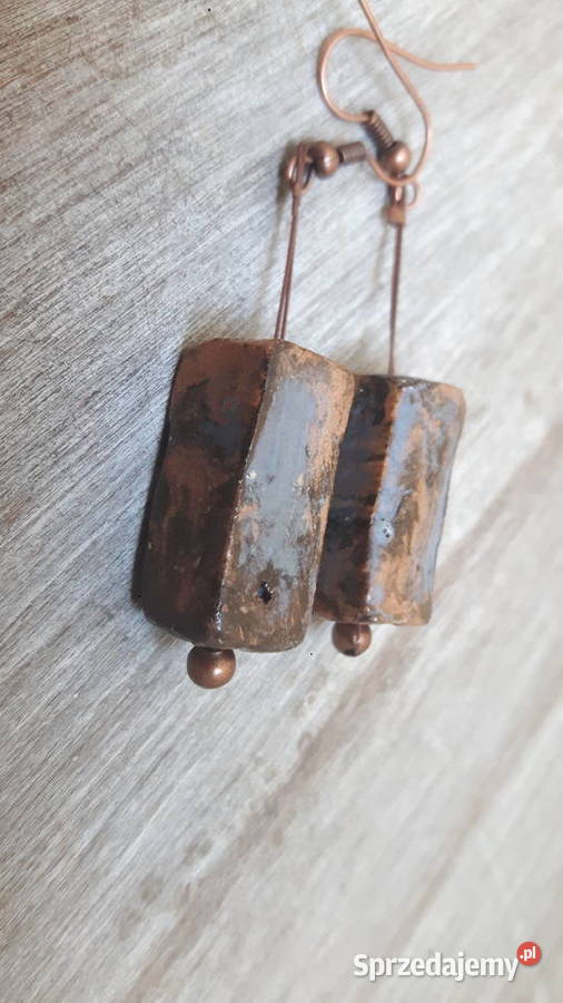 Kolczyki ceramiczne ręcznie wykonane mazowieckie Otwock