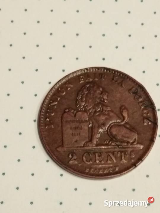 Moneta 2 centymy Belgia 1909 Żary sprzedam